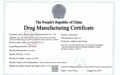 Drug Manufacturing License